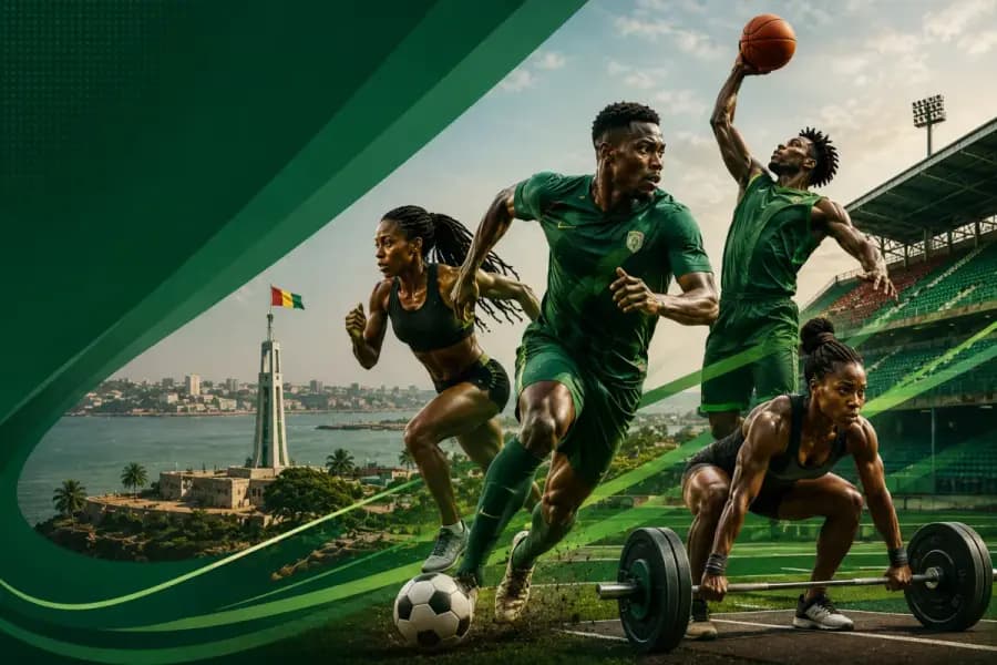 Sportifs guinéens en action à Conakry